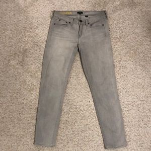 J Crew toothpick jeans light gray 27